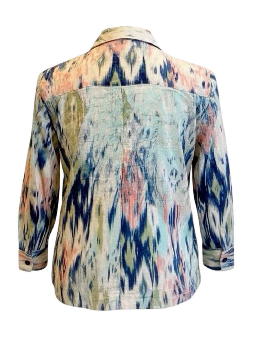 Chico's Women's No-Iron Paisley Print Long-Sleeve Shirt. Size 0 - Picture 4 of 10